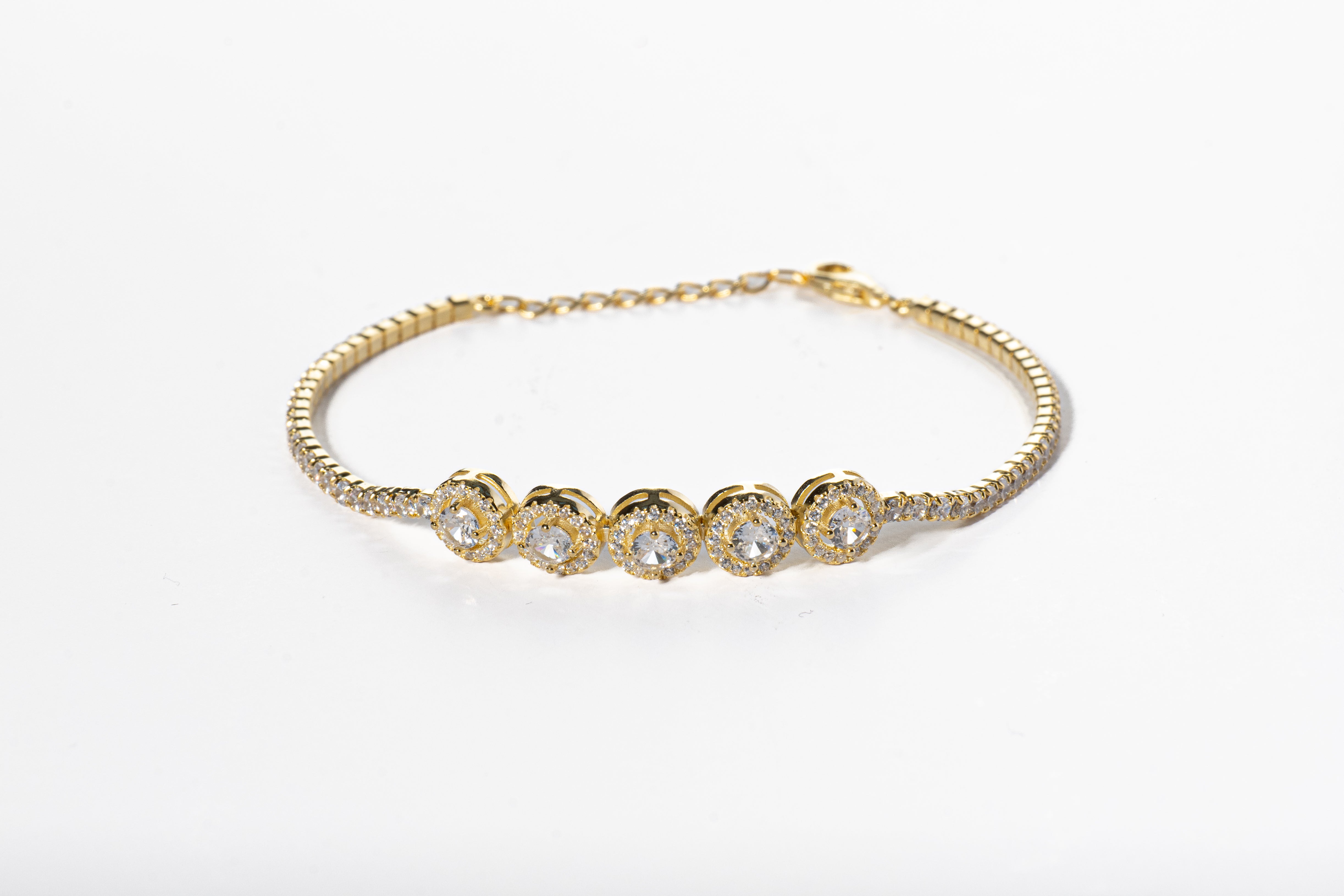Bracciale " Tennis " Argento con Diamanti 4mm - Meraki Jewels