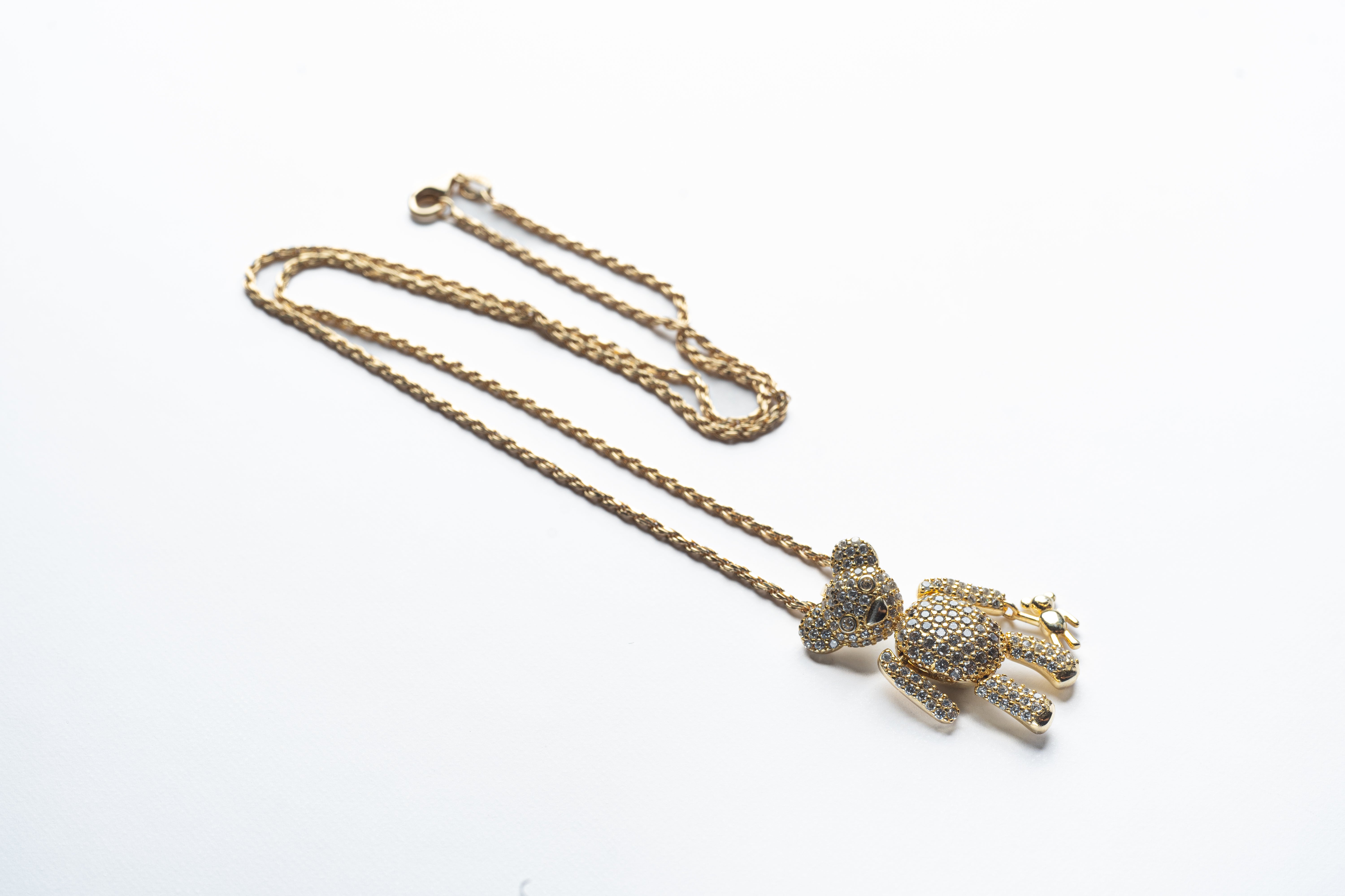 Collana Pendente Orso " Ice " in Oro - Meraki Jewels